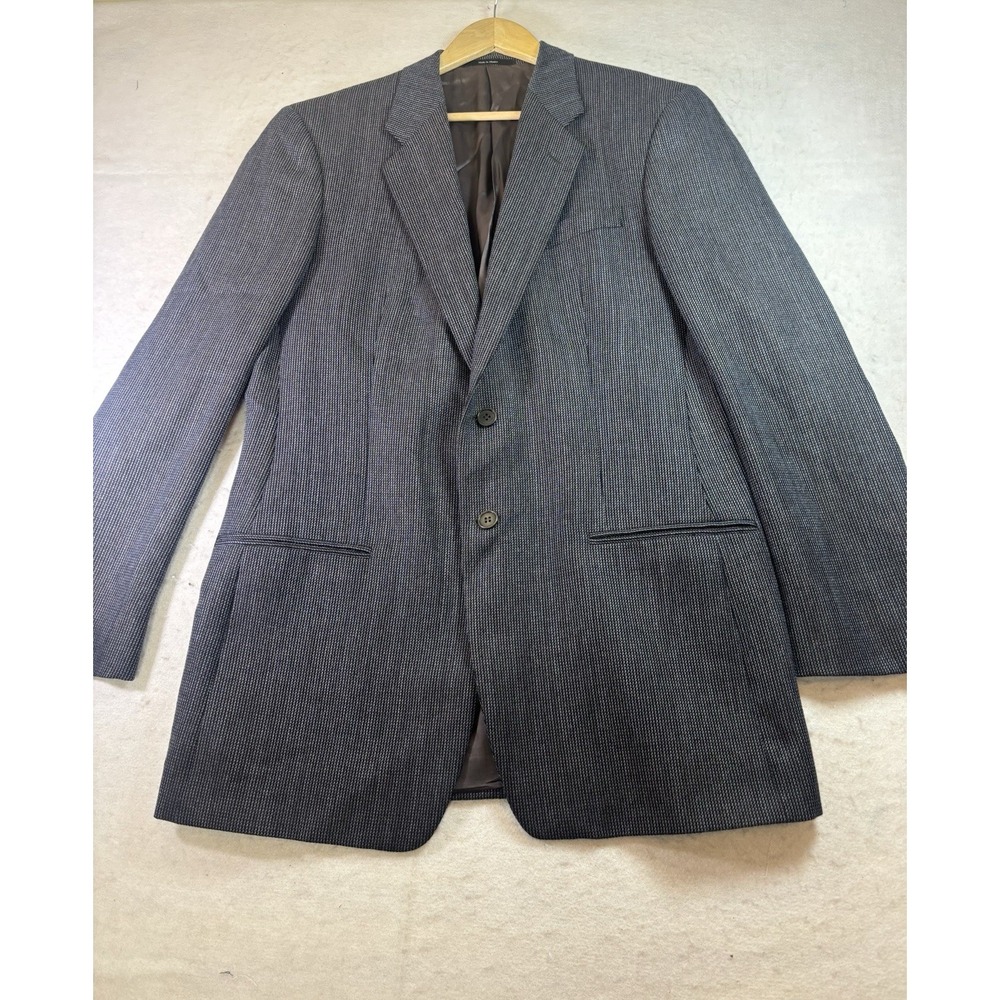 Vintage Mani by Giorgio Armani Herringbone Wool Sport Coat 42L Blazer Gray